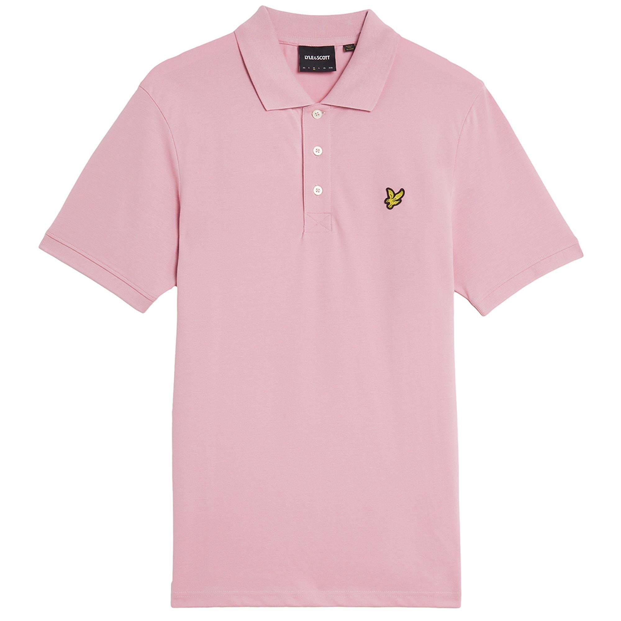 Lyle & Scott Plain Mens Polo Shirt Pink Light